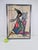 Vintage Framed Embroidered Harp Player Wall Art Tapestry, 1970s For Sale - Image 4 of 7