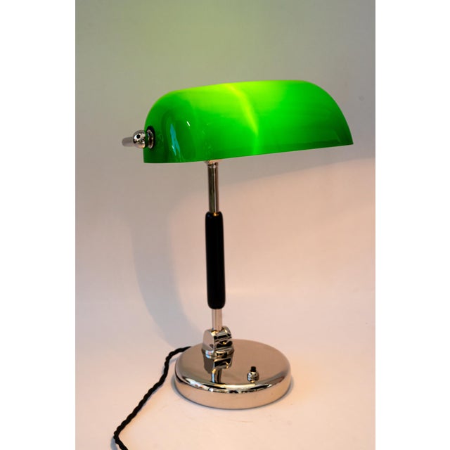 Bauhaus Nickel-Plated Swiveling Banker's Table Lamp, Germany, 1920s For Sale - Image 15 of 18