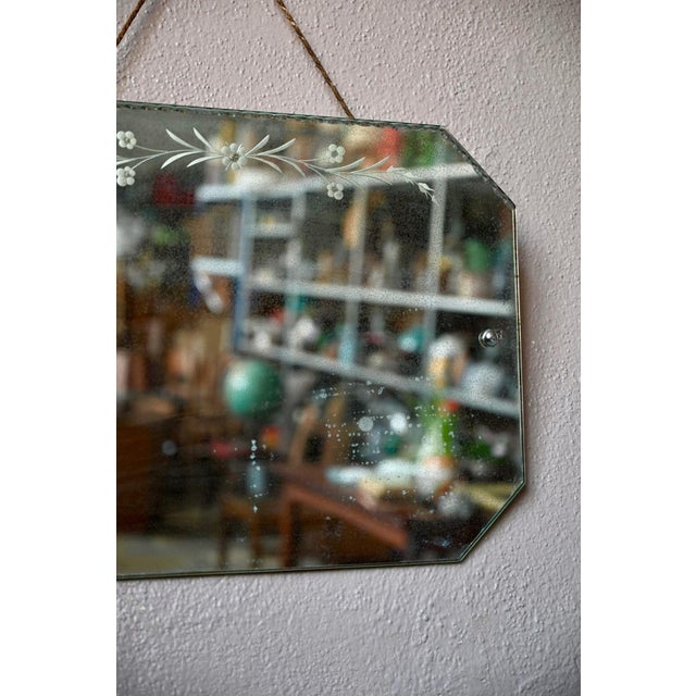 Art Deco Bohemian Beveled Mirror, 1940s For Sale - Image 4 of 8