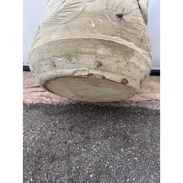 Triangular Terracotta Jar with Engravings For Sale - Image 6 of 14