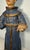 Large 1600's Antique Hand Carved Polychromed Santos St. Francis Sculpture Statue For Sale - Image 9 of 16