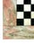 Striking 1960s checkerboard tabletop, hand-crafted from richly veined marble in hues of blush pink, creamy white, and deep...