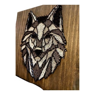 Handmade String Art -Abstract Geometric Wolf For Sale