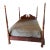 Dixie Furniture Chippendale Mahogany 4 Poster Queen Bed, 2 Nightstands, and 1 Highboy Dresser For Sale