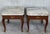 About This Louis XV style square tables with marble tops are made of walnut, with four tapered legs each table. The pieces...