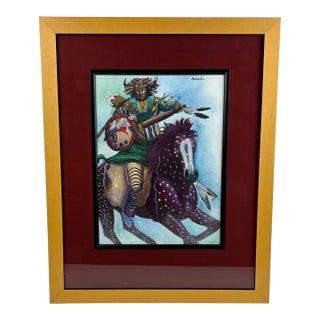 Vintage Raymond Nordwall Lunchmeat Horse 21"x 26 Oil Painting Signed Santa Fe Artist For Sale
