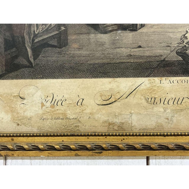 Paper Greuze, The Village Bridal Woman, 1800s, Engraving on Paper For Sale - Image 7 of 11