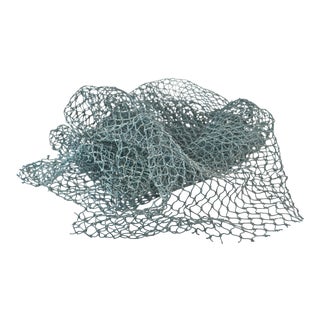 Aqua Teal Nautical Fishing Net For Sale