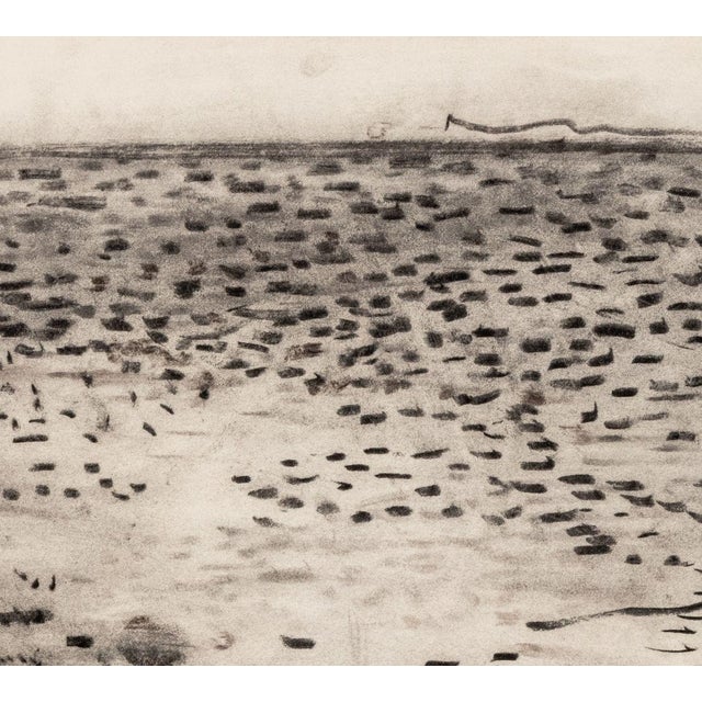 Manfred Schwartz (American, b. Poland, 1909-1970), Beach Seascape, Charcoal on Paper, with the artist's signature stamped...
