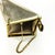 Gold Harry Levine Gold Leather Envelope Clutch With Gold Tone Convertible Strap For Sale - Image 8 of 8