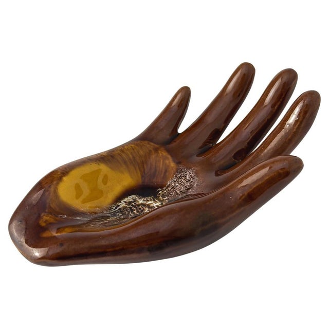 Hand-Shaped Ceramic Dish from Vallauris, 1960s For Sale - Image 10 of 10