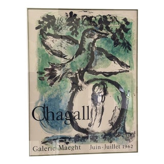 Marc Chagall, 1962, Original Lithograph Paper, Framed For Sale