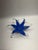 Vintage Murano-Style Hand-Pulled Blue and Clear Art Glass Dish For Sale - Image 4 of 8