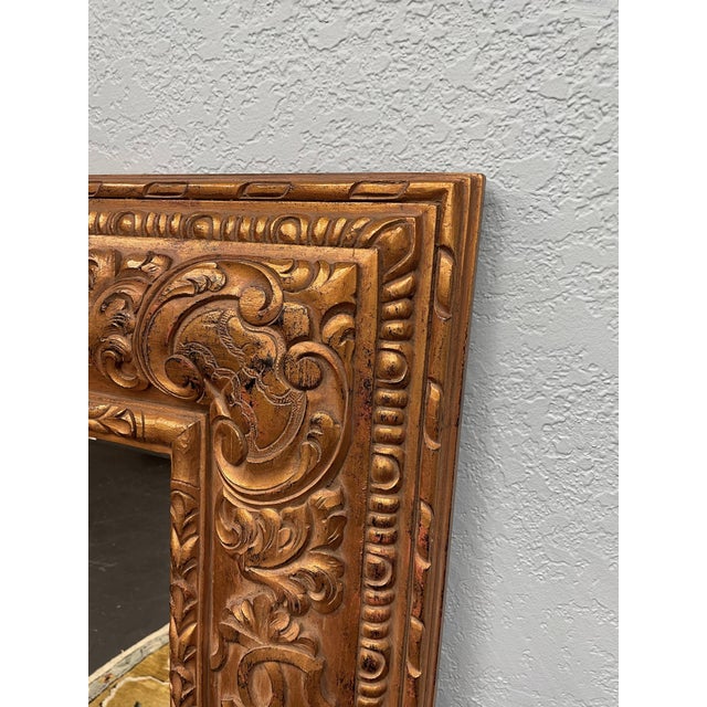 Windsor Art & Mirror Company Carved Wood Gilded Mirror Chairish