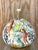 An exceptional vintage hand-painted Italian Majolica ceramic table lamp, exquisitely decorated with a romantic...