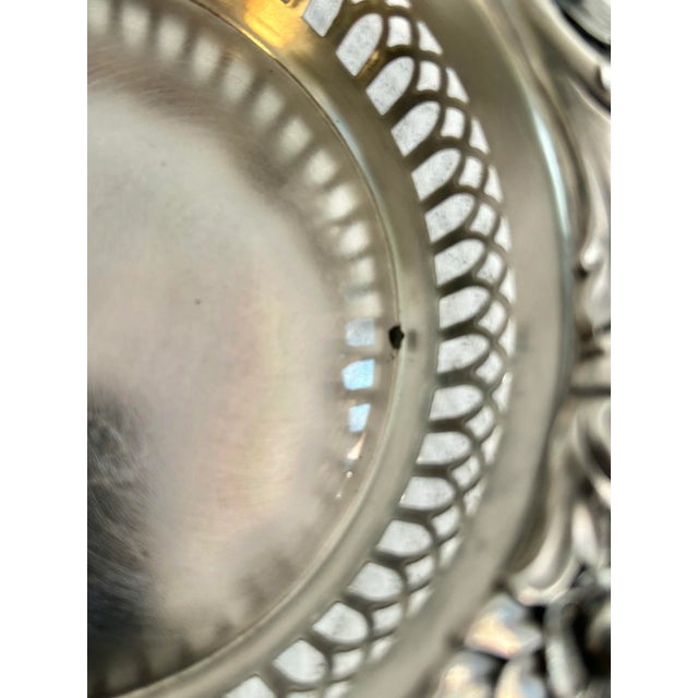 Vintage Lunt “Eloquence” Silver Plate Reticulated Wine Coaster For Sale In New Orleans - Image 6 of 9