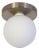 Globe Flush Mount Brushed Nickel, 5 Inch Glass Globe, by Research.Lighting, Modern, Minimal For Sale