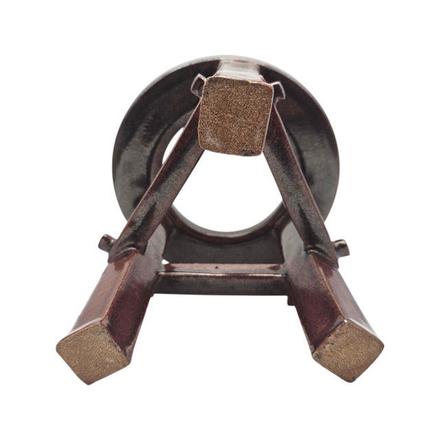 Postmodern Memphis Style Studio Stoneware Teapot on Ceramic Pedestal 16.5" For Sale - Image 12 of 12