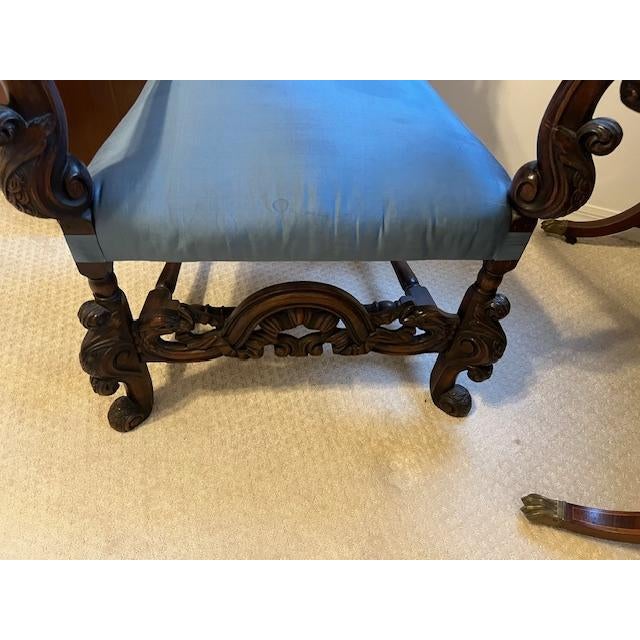 Traditional Antique Large Mahogany Arm Chair or Desk Chair For Sale - Image 3 of 4