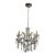 Traditional Crystal and Glass Five-Light Chandelier For Sale
