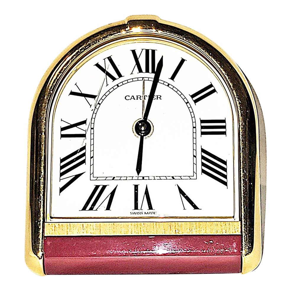 1970s Cartier Roman Travel Alarm Clock | Chairish