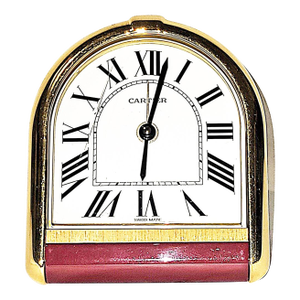 1970s Cartier Roman Travel Alarm Clock