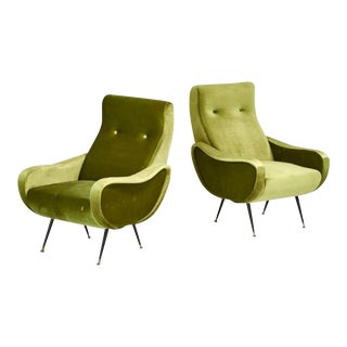 Marco Zanuso Style Mid-Century Lady Chairs - A Pair For Sale