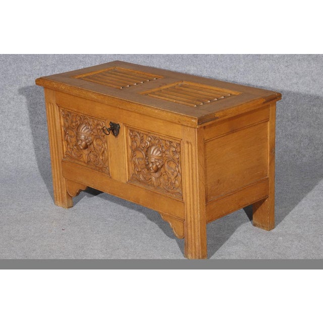 Renaissance Style Chest in Oak, 1940s For Sale - Image 16 of 18