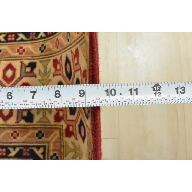 Kazak Rug 9′ X 11’11” Red Wool Traditional Hand-Knotted Oriental Carpet For Sale - Image 11 of 12
