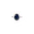 Victorian 3.55 Ct Princess Diana Inspired Blue Sapphire Ring With Diamonds Halo Size 5.5 For Sale - Image 3 of 12