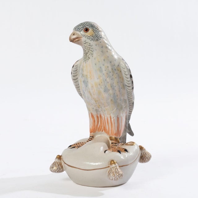 Mottahedeh Porcelain Falcon on Pillow For Sale - Image 6 of 7