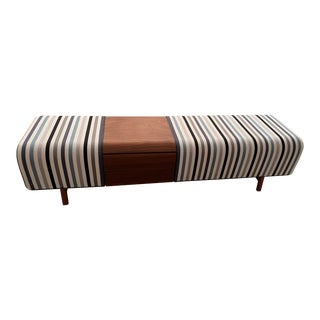 Hermes Cheval d'Arcons Upholstered Walnut Bench For Sale