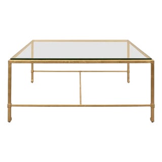 Matthew Izzo Home Connelly Gold Leaf Iron Coffee Table For Sale