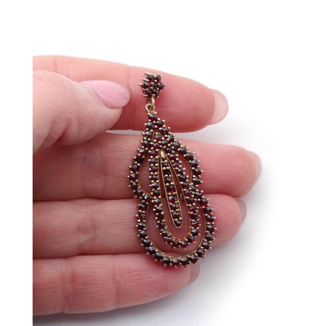 Boho Chic Vintage Bohemian Garnet Pendant For Sale - Image 3 of 5