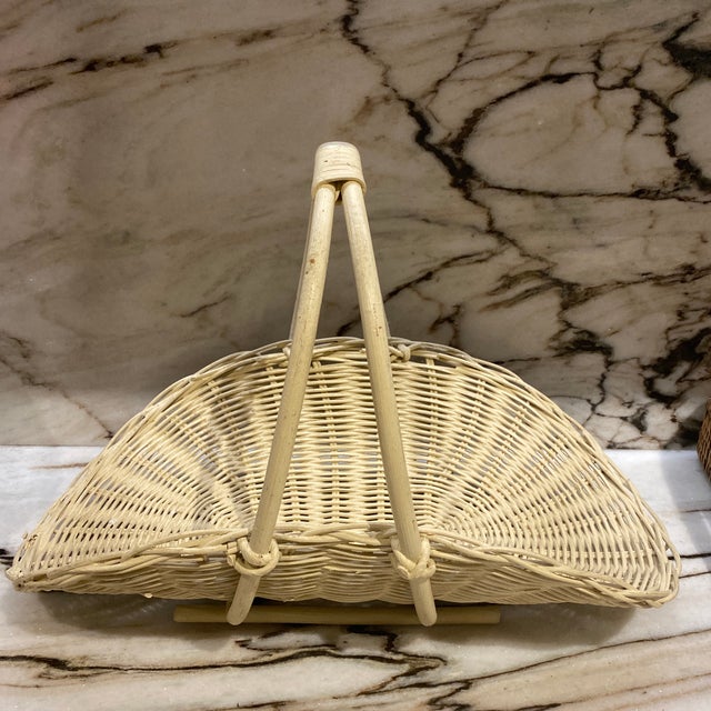 Wicker Flower Basket Chairish