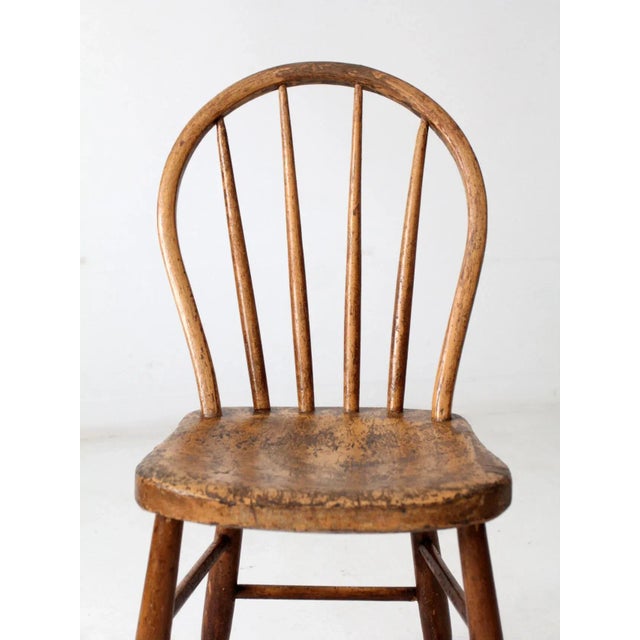 Late 19th Century Antique Spindle Back Chair For Sale - Image 5 of 10