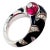 Contemporary Cartier Beautés Du Monde White Gold Diamond Rubellite Onyx Ring, Size 6 For Sale - Image 3 of 12