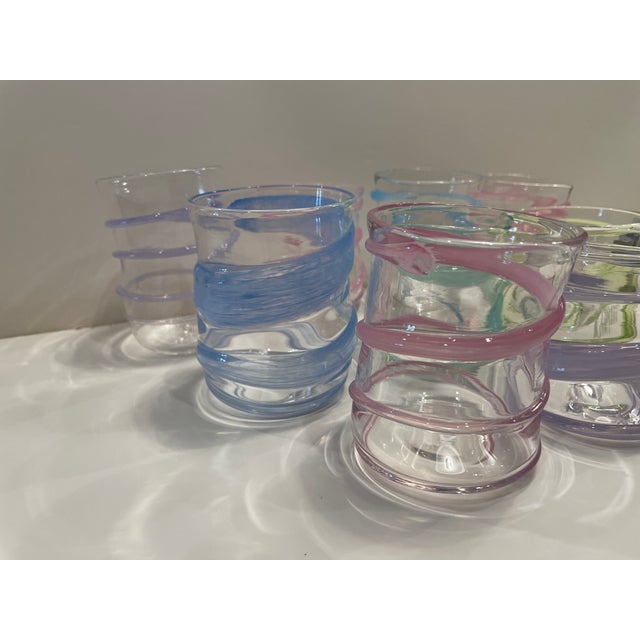 1990s 1990s Blown Art Glass Barware - Set of Nine For Sale - Image 5 of 7