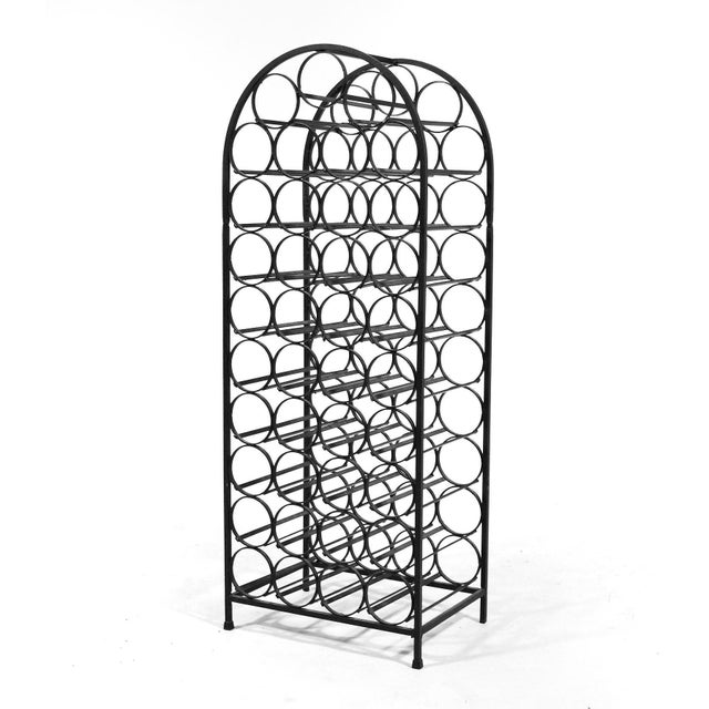 Arthur Umanoff Mid Century Modern Mid-Century Modern Arthur Umanoff 39 Bottle Wine Rack with Round Top For Sale - Image 4 of 7