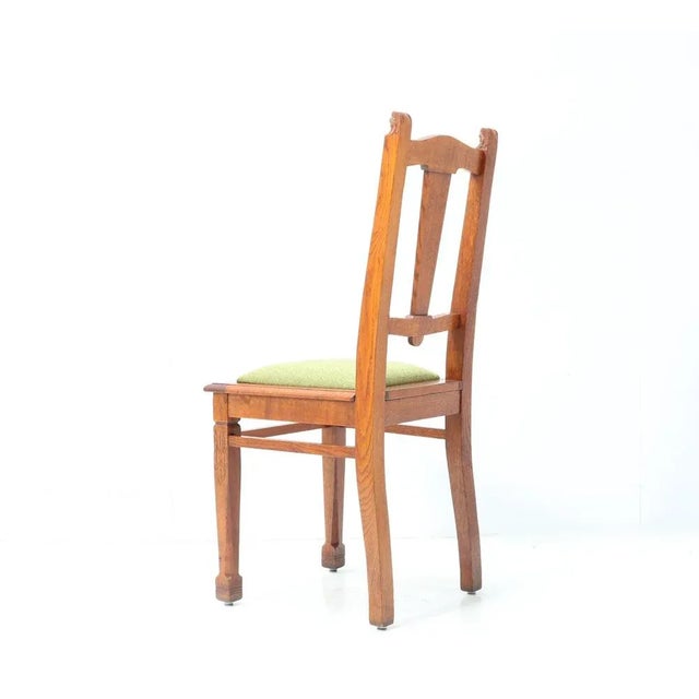 Arts & Crafts Art Nouveau Oak Side Chair by Kobus de Graff, 1900s For Sale - Image 4 of 9