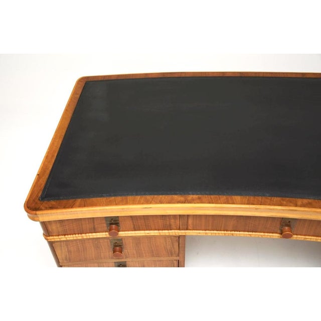 Black Vintage Walnut Pedestal Desk from Laszlo Hoenig, 1950s For Sale - Image 8 of 14