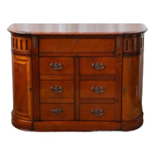 Mid 20th Century Louis XIV Style Demilune Console Cabinet For Sale