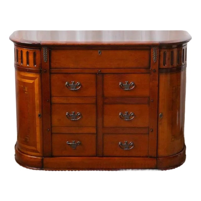 Mid 20th Century Louis XIV Style Demilune Console Cabinet For Sale
