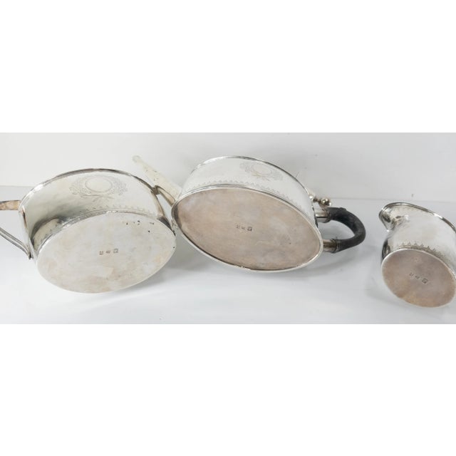 18th Century American Coin Silver Tea Set by John Vernon of New York City For Sale - Image 11 of 12