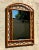 Vintage Coastal Arched Rattan Trellis Wall Mirror For Sale - Image 4 of 5