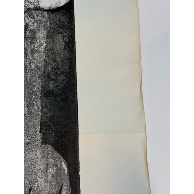 Black Mid 20th C. Surrealist Original Etching For Sale - Image 8 of 10