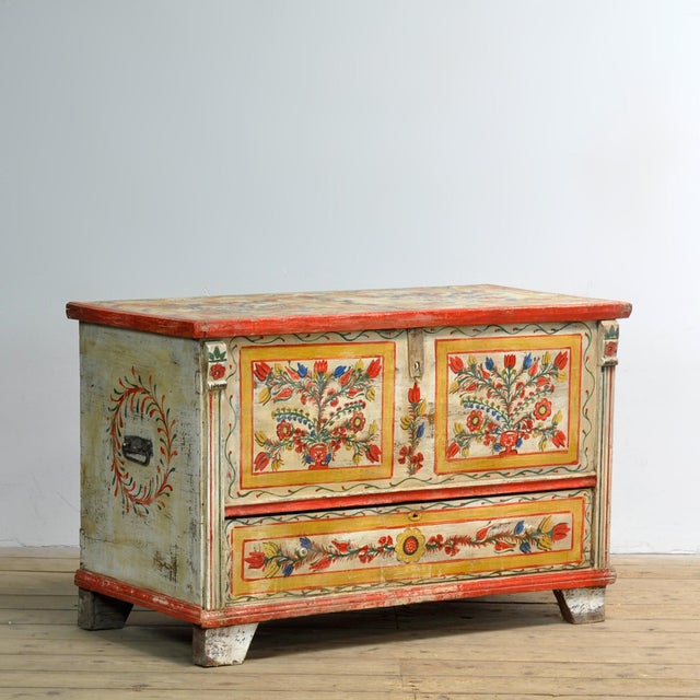 Folk Art Bridal Chest, 1950 For Sale - Image 13 of 13