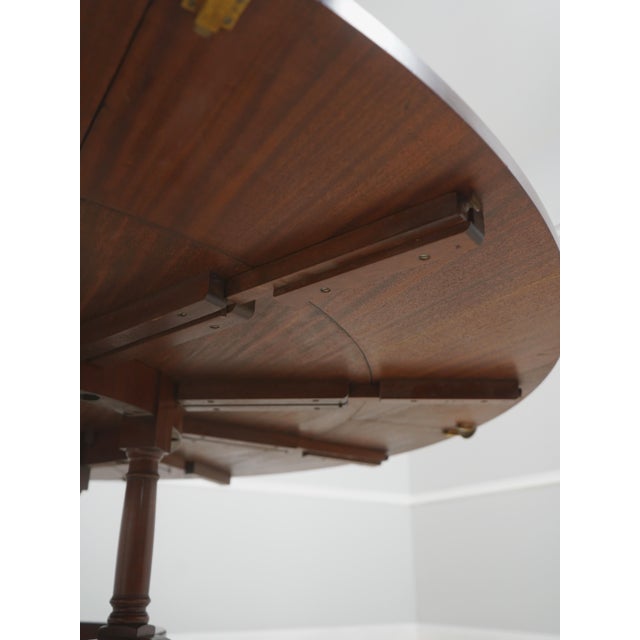 Regency-Style Mahogany Dining Table With Leaves For Sale - Image 10 of 18