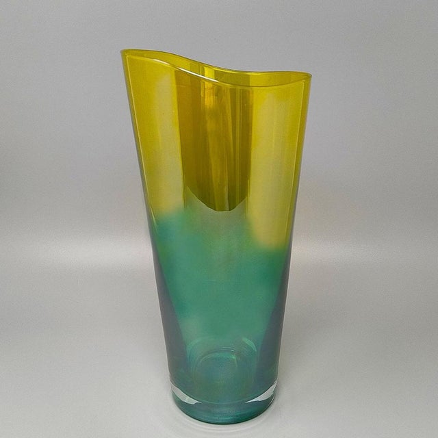 Glass Handrafted Murano Glass Vase, Italy, 1970s For Sale - Image 7 of 7