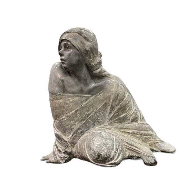 Metal Bronze Figurative Sculpture "Rebecca" by R. Basikn For Sale - Image 7 of 7